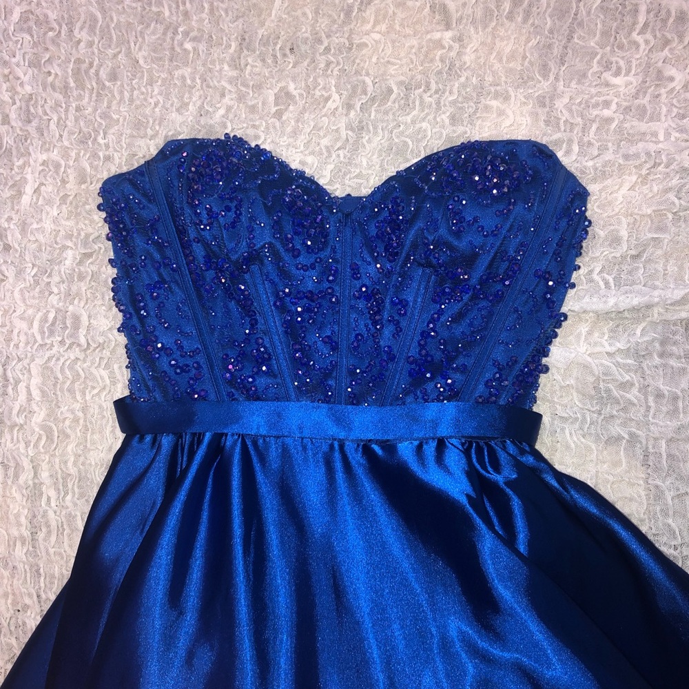 Blue Sherri Hill Ball Gown